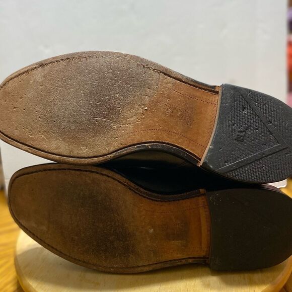 Allen Edmonds Hillcrest Mens Size 10 Black Leather Lace Up Oxford Dress Shoe - Picture 6 of 8